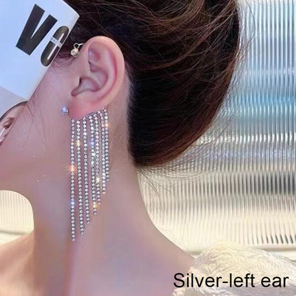 Diamond Earrings With Butterfly Ear Clip