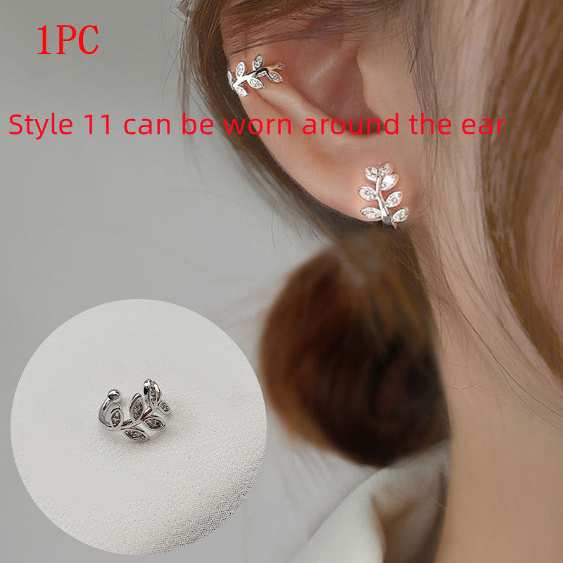 Diamond Earrings With Butterfly Ear Clip