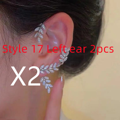 Diamond Earrings With Butterfly Ear Clip