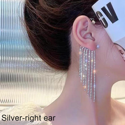 Diamond Earrings With Butterfly Ear Clip