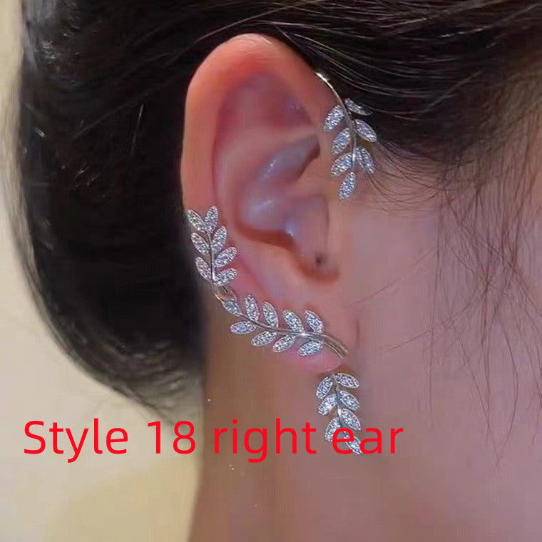 Diamond Earrings With Butterfly Ear Clip