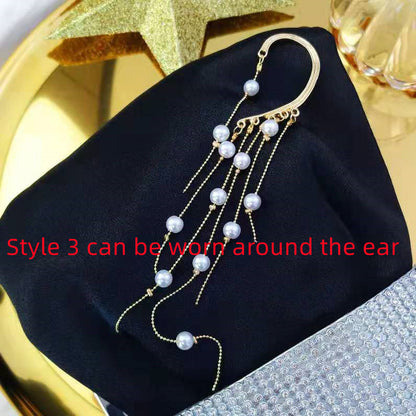 Diamond Earrings With Butterfly Ear Clip
