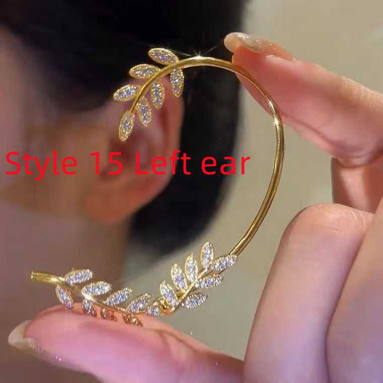 Diamond Earrings With Butterfly Ear Clip