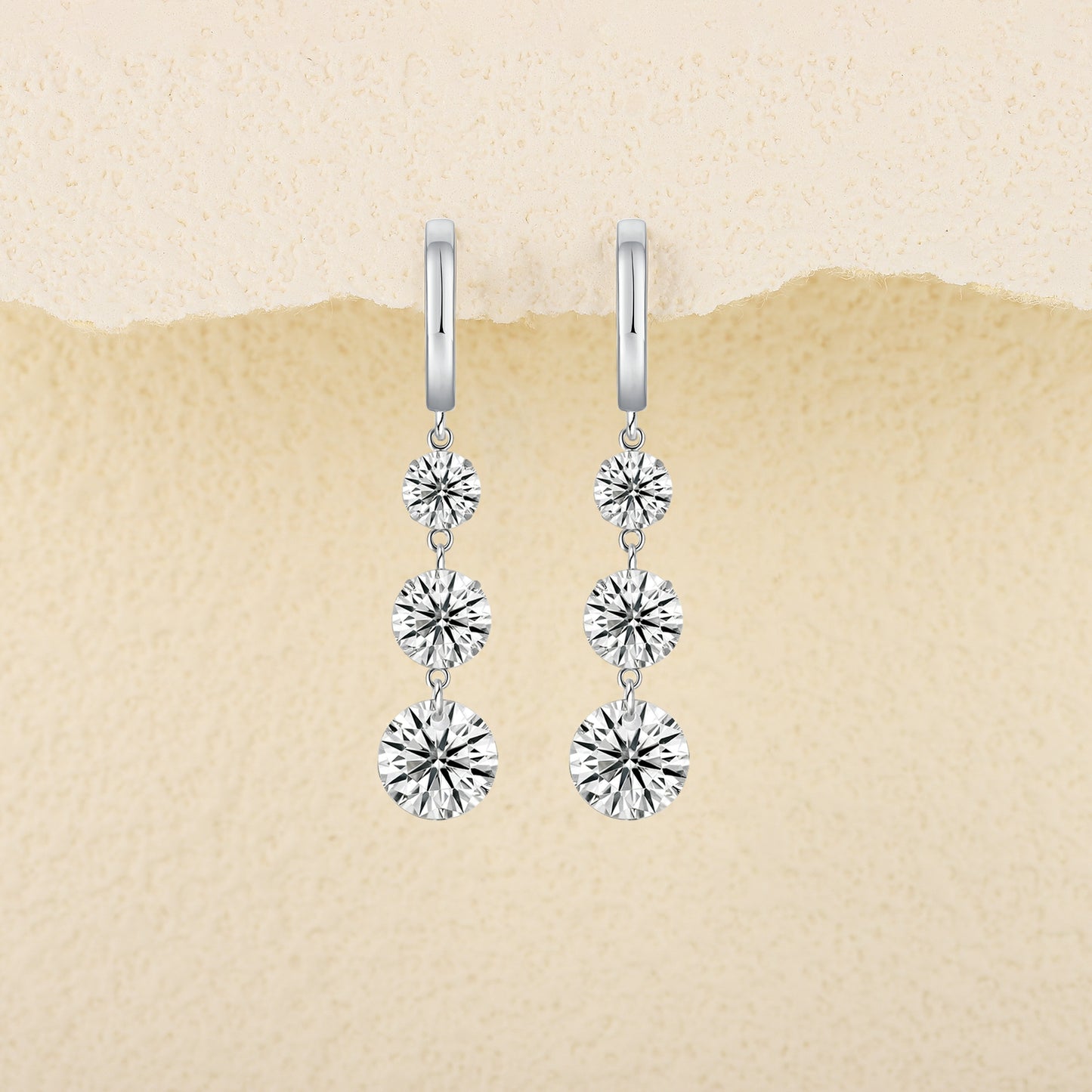 Light Jewelry Silver Stud Earrings | S925 Silver Plated Platinum