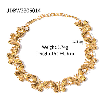 Stainless Steel Butterfly Bracelet