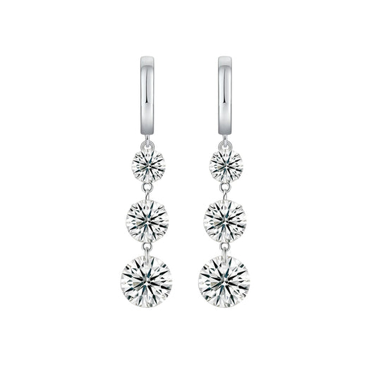 Light Jewelry Silver Stud Earrings | S925 Silver Plated Platinum