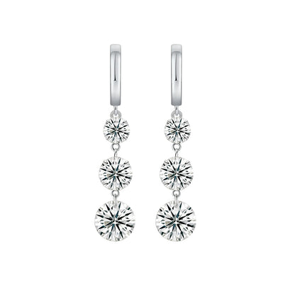 Light Jewelry Silver Stud Earrings | S925 Silver Plated Platinum