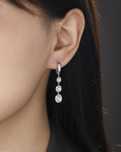 Light Jewelry Silver Stud Earrings | S925 Silver Plated Platinum