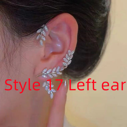 Diamond Earrings With Butterfly Ear Clip