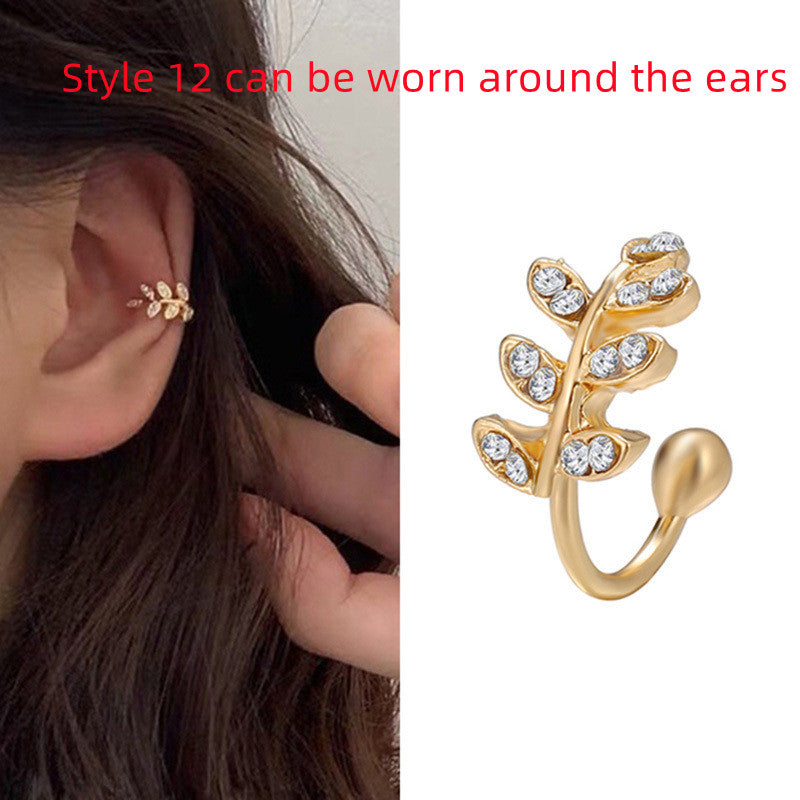 Diamond Earrings With Butterfly Ear Clip
