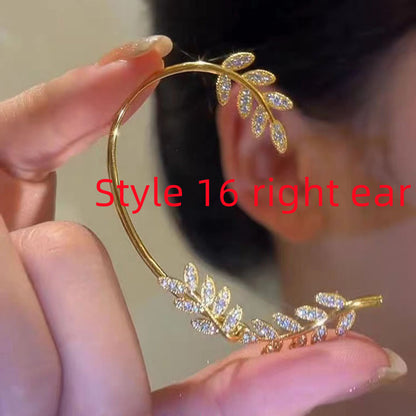 Diamond Earrings With Butterfly Ear Clip