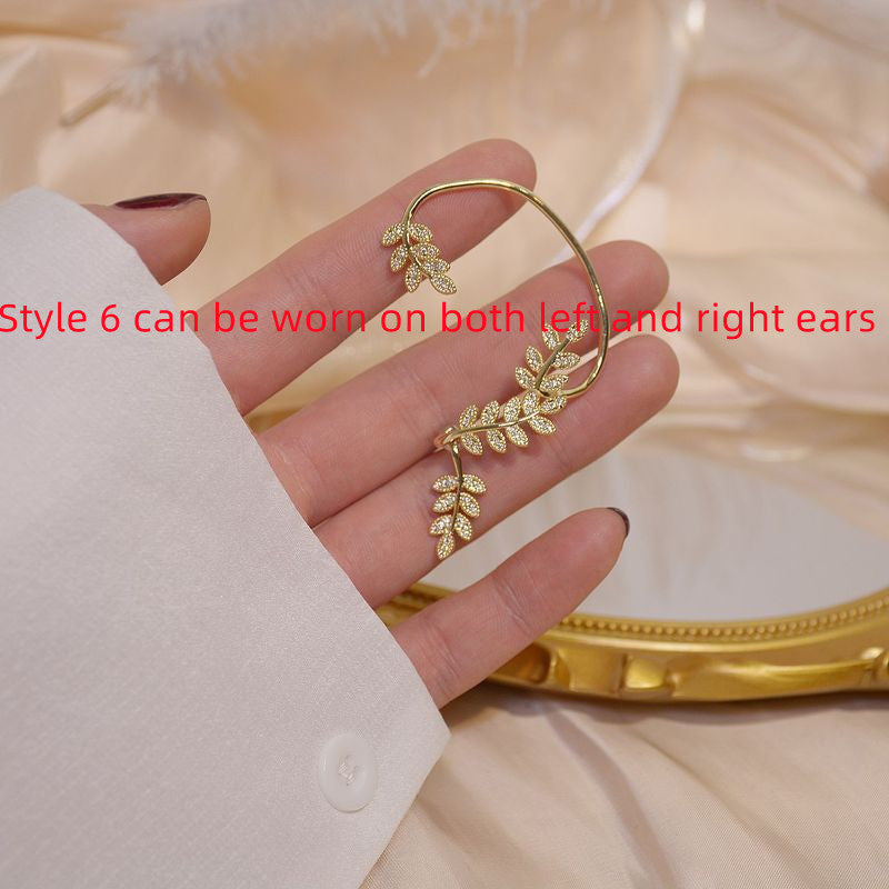Diamond Earrings With Butterfly Ear Clip