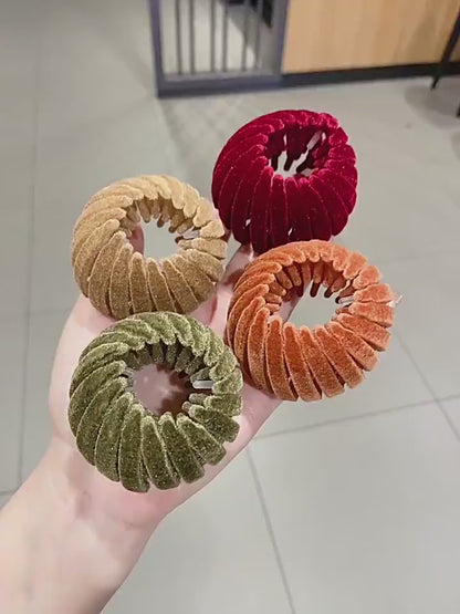Goose Suede Bird's Nest Hair Tie Hair Set